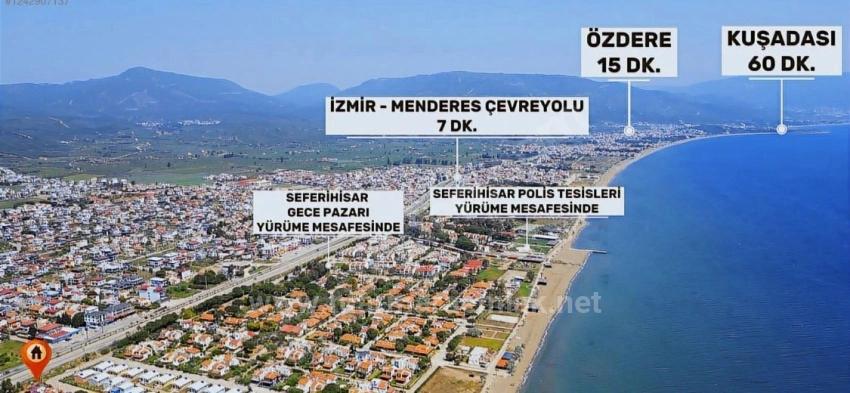4+1 Villa Zum Verkauf In Doğanbey, Seferihisar, 750 Meter Vom Meer Entfernt.