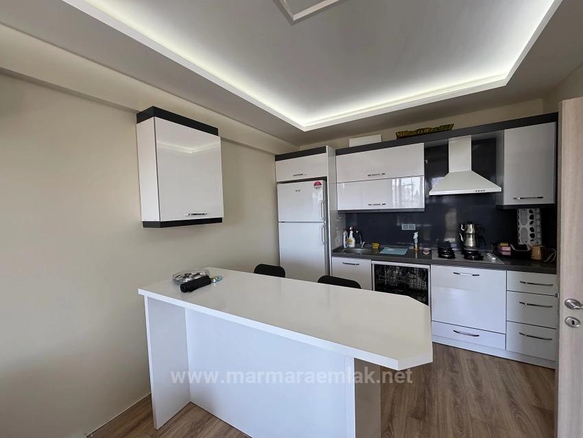 1+1 Apartment For Sale In A Complex With A Pool In Doğanbey, Seferihisar