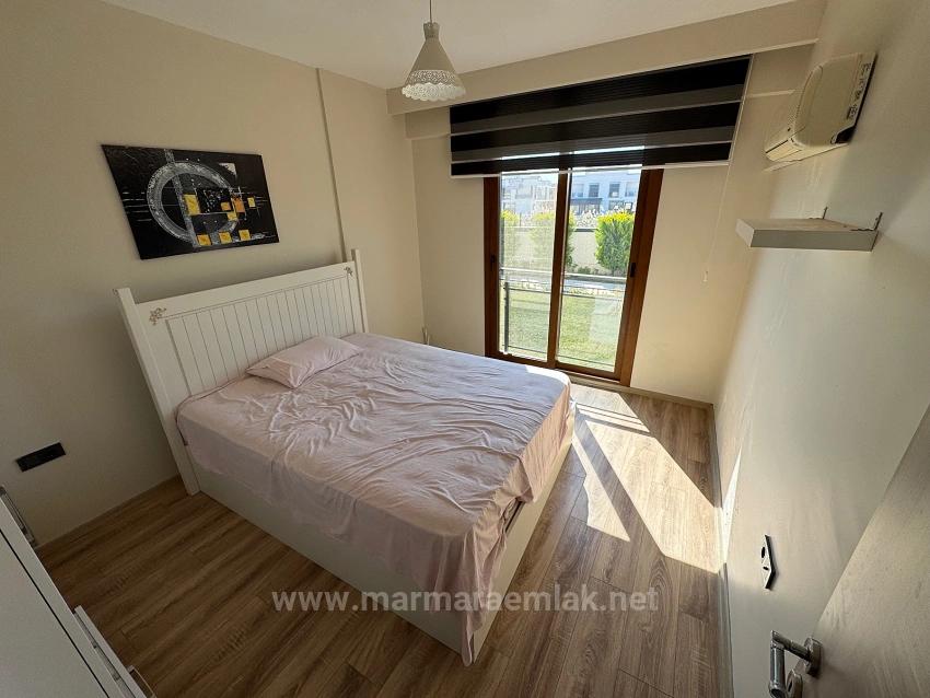 1+1 Apartment For Sale In A Complex With A Pool In Doğanbey, Seferihisar