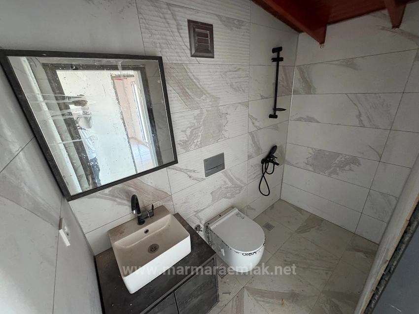 3+1 Villa With Garden For Sale In Gumuldur, 600 Meters From The Sea