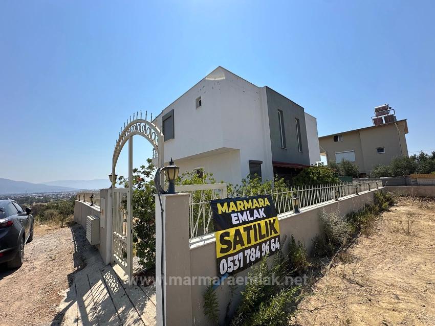 İzmir Seferihisar Doğanbey De Satılık 2+1 Geniş Bahçeli Yazlık Villa  Deniz Manzaralı Full